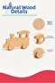 Wooden Train Toy Natural Handmade Paintable Educational Toy + 6-Piece Paint Set Gift - 4