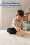 Wooden Crab Toy Natural Handmade Paintable Educational Toy + 6-Piece Paint Set Gift - 2