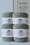 Green, Multi-Strand Mercerized Cotton Knitting Yarn Set (Total 400 Gr.)