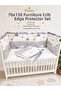 Gray Ruffled 70X130 Furniture Crib Edge Protector Set - 4 Piece Dream Series - 3