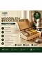 🍵   Wooden Tea Organizer Box 🪵   3-Compartment Tea Box with Lid ☕   Tea Regulator 🎁   Gift - 2