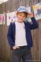 Navy Blue Cotton Boys' Plain/Basic Zippered Knitted Cardigan/Sweatshirt Tkdaw27Sw00004 - 3