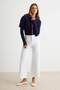 Beyaz Yüksek Bel Orta Esnek Culotte Geniş Paça Jeans TWOSS26JE00239