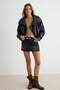 Siyah Az Esnek Mini Denim Şort Etek TWOSS26SR00052