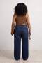 Premium Koyu Mavi More Sustainable Yüksek Bel Az Esnek Wide Leg Geniş Paça Jeans TBBAW27CJ00022 - 4