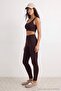 Koyu Kahverengi Seamless/Dikişsiz Push Up Tam Boy Örme Spor Tayt THMAW25TY00003