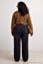 Siyah Yüksek Bel Geniş Paça Wide Leg Jeans TBBAW27CJ00009 - 6