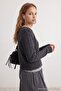 Anthracite Boat Neck Soft Textured Knitwear Sweater Twoaw27Kz00173 - 4