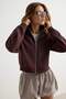 Kahverengi Kalın İçi Polarlı Fermuarlı Dik Yaka Regular Kalıp Örme Hırka/Sweatshirt TWOAW27SW00059