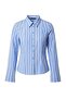 Blue-Multicolor Striped Fitted Cotton Lycra Shirt Twoaw27Go00086
