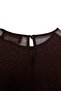Kahverengi Düz Transparan Fitted/Vücuda Oturan Triko Bant Detaylı Örme Bluz TWOAW27BZ00316 - 4