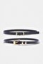 Black Gold Buckle Women's Double Belt Takaw27Ke00015