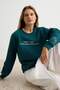 Zümrüt Yeşili Örme Sweatshirt TWOAW26SW00200 - 2