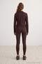 Brown Soft Brushed Fabric Knitted Sports Jacket with Pockets and Thumb Holes Thmaw27Sk00002 - 5