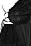 Black 100% Polyester Plain Satin Woven Nightgown Thmaw27Gc00018 - 5