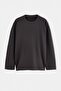 Plus Size Anthracite Oversize/Wide Fit Basic Sweatshirt Tmnaw27Ao00026