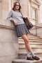 Gri Melanj Fermuarlı Mandarin Düğme Detaylı Regular Kalıp Örme Hırka/Sweatshirt TWOAW27SW00036 - 3
