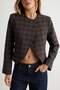 Brown Plaid Short Blazer Jacket Twoaw27Bc00016 - 4