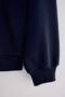 Lacivert Oversize/Rahat Kalıp Nakışlı Polo Yaka Sweatshirt TMNAW27SW00022 - 7