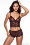 Yellow 3-Piece Dowry Set Top Lace, Bottom Satin Strap Panty Woven Pajama Set Thmaw26Pt00077 - 2