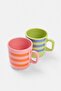2-Piece Striped Patterned Mug & Cup Set 340 Cc Tphaw27Up00002 - 2