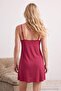 Burgundy 4-Piece Lace Detailed Viscose Knitted Pajamas Set Thmaw27Pt00002 - 6