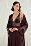 Low-Cut Lace Dressing Gown Set - 8