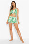 Green Ruffle Shorts Pajama Set - 4