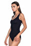 Black Mi 1924 Soft Thick Strap Snap Fastener Bodysuit - 2