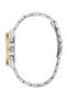 Ladies 2T Silver/Yellow Gold Tone Square Analog Watch - 2