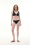 Women's Black Normal Waist Bikini Bottom