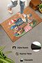 Door Mat 45X70Cm Non-Slip Base Decorative Indoor Outdoor Moon and Picnic Themed - 3