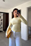 Finger-Loop Long Sleeve Bodysuit - YELLOW - 3