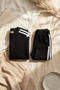 Black and White Striped Ribbon Detailed Baby Girl and Child Cotton Tracksuit Set - Soft Textured Two-Piece - 7