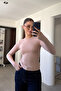 Finger-Loop Long Sleeve Bodysuit - POWDER PINK - 3