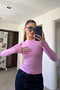 Finger-Loop Long Sleeve Bodysuit - PINK - 4