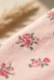 Baby Girl Rose Patterned 3-Piece Set - 100% Cotton Lace Detailed Double-Breasted Bodysuit, Booties, and Hat - 5