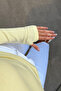 Finger-Loop Long Sleeve Bodysuit - YELLOW - 4
