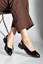 Pore Skin Short Heel Shoes Black - 3