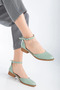 Tilda Low Heel Skin Shoes Mint Green - 7