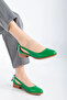 Volpen Skin Low Heel Shoes Green - 3
