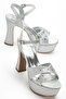Renata Double Band Stone Platform Heeled Shoes - 2