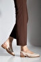 Pore Skin Short Heel Shoes Beige - 4