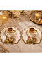Set of 6 Linen Embroidered Sequin Embellished Coffee Napkins and Coasters 12X12 cm - 3