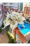 Helen White Rose and Gala Flower Crystal Pearl Bridal Bouquet |   Bridal Flower, Wedding, Engagement, Promise and Collar Bouquet - 4