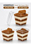 200Cc Prism Dessert Bowl 50 Pieces with Lid Magnolia Bowl Mica Hard Plastic Dessert Bowl - 5