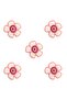 5 Pieces Children's Room Furniture Handle Cupboard Button Pink Daisy - 4