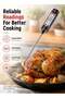 Digital Cooking Thermometer 25cm | Instant Read LCD Food Probe | Hold Function Kitchen Thermometer | BBQ Grill Candy Milk Water Thermometer - 3