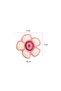 5 Pieces Children's Room Furniture Handle Cupboard Button Pink Daisy - 3