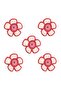 5 Pieces Children's Room Furniture Handle Cupboard Button Red Daisy - 4
